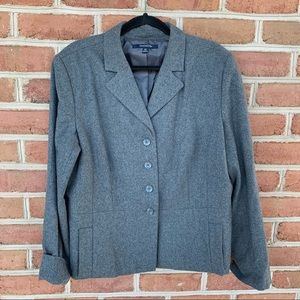 Chadwicks dark gray wool blend blazer/overcoat/ suit jacket.  Size 18 Tall/long